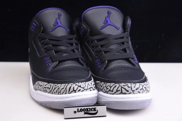 HYPE CT8532-050 3 Black Purple Jordan Air Court Retro 0630